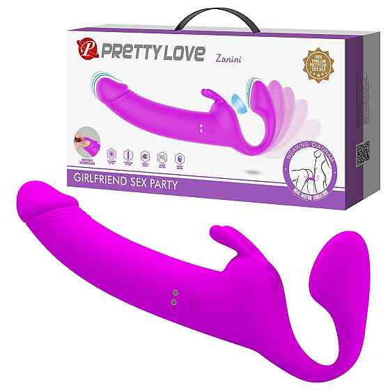 Вибрострапон безременной Pretty Love Zanini женский, с клиторальной пульсацией, 28.3 х 4 см Sex Aura Киев