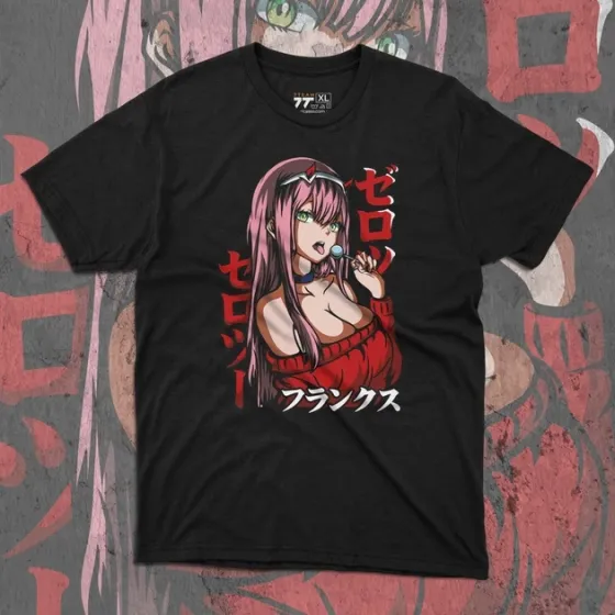 Футболка для подростка мальчика с принтом Zero Two Размер 160 Anime10584 Днепр