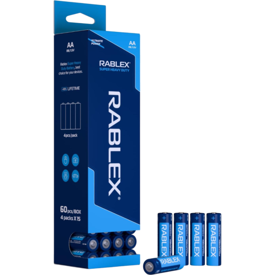 Батарейка Rablex R6 AA Super Heavy Duty сольова (60 шт в пачці) Дніпро