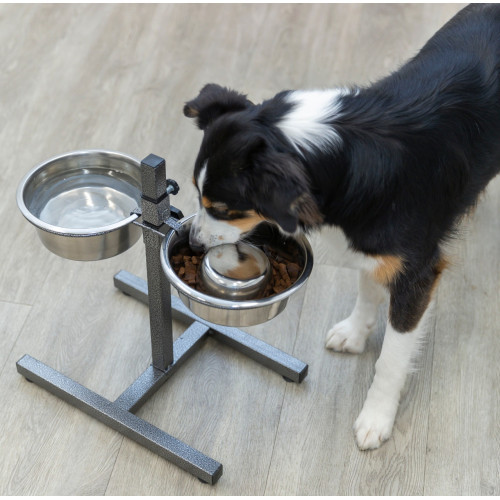 Миска Trixie для собак подвійна на регульованій підставці металева 2x1,8 л/21 см h-40 см Київ - фото 2