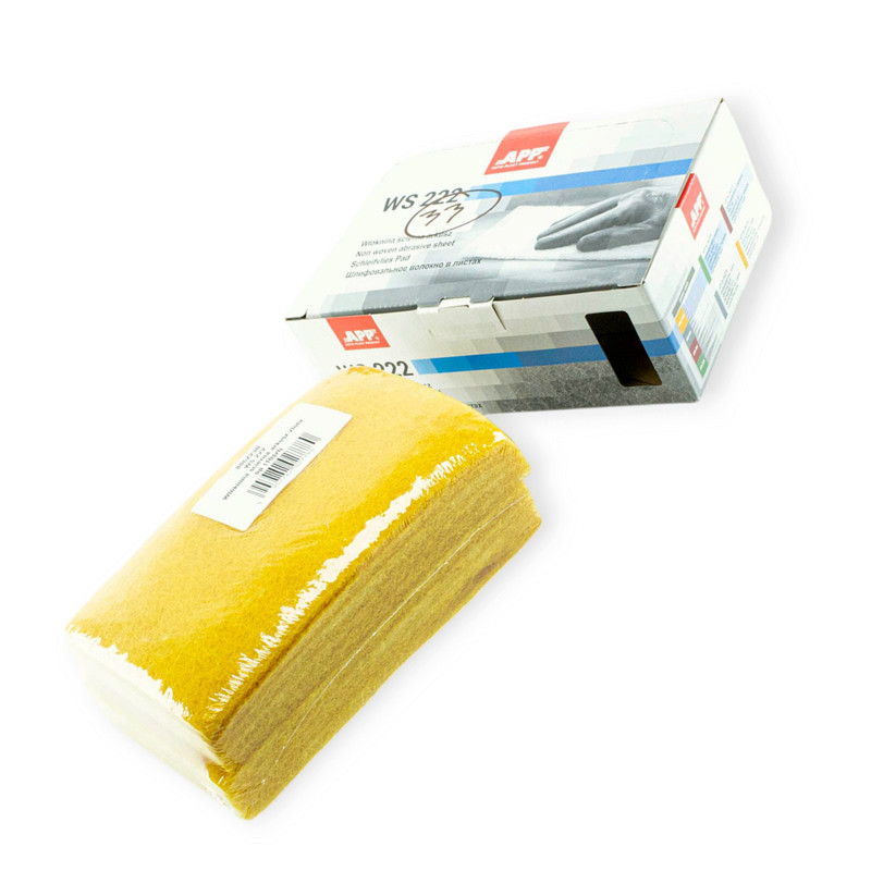 Губка матирующая абразивная (Скотч Брайт) APP WS222 150x230 желтая (10шт) Мукачево - изображение 1