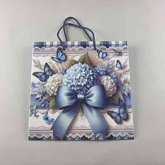 Пакет паперовий подарунковий квадратний 23*24*10 (артKV-091) (12 шт.) Харків