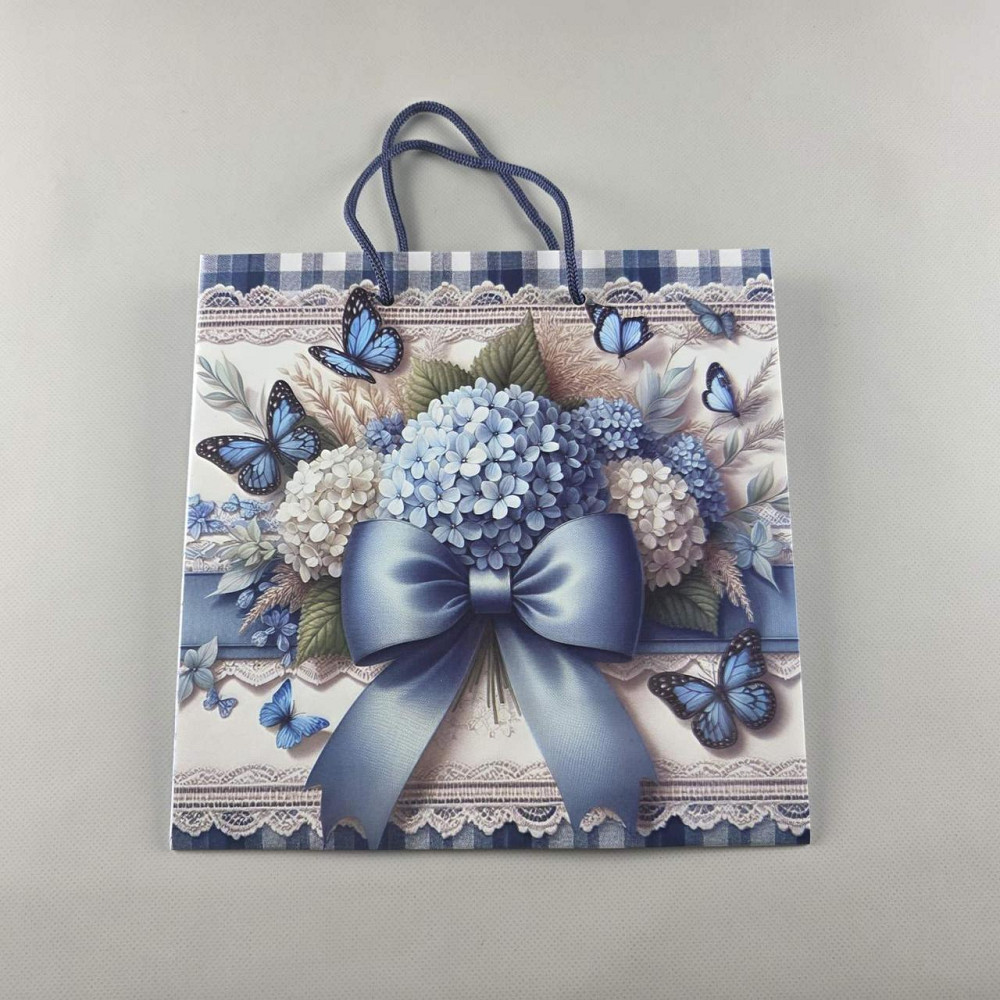 Пакет паперовий подарунковий квадратний 23*24*10 (артKV-091) (12 шт.) Харків - фото 2