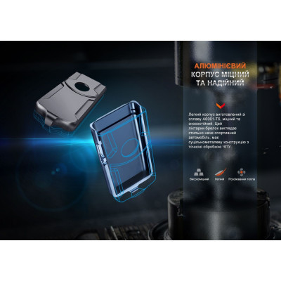 Фонарь Fenix E03R V2.0 Blue (E03RV20BL) Винница - изображение 3