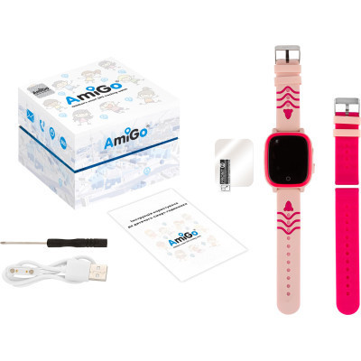 Смарт-годинник Amigo GO005 4G WIFI Kids waterproof Thermometer Pink (747018) Вінниця - фото 8