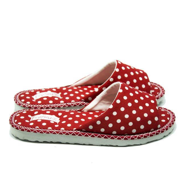 Тапочки комнатные женские красные открытые 
