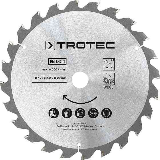 Диск пильный Trotec 190х20х2,2 HW24 Wood (3 шт) (6215001330) Винница