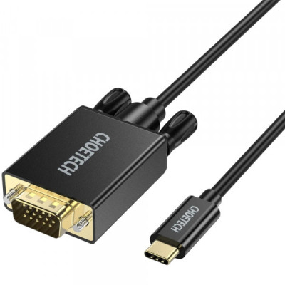 Кабель мультимедийный USB-C to VGA 1.8m FHD60Hz black Choetech (XCV-1801-BK) Винница - изображение 2