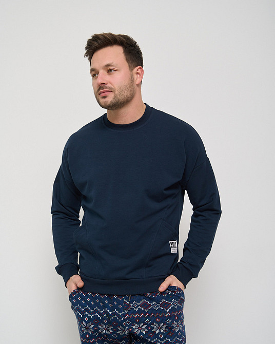 Чоловіча тепла піжама — Байка — штани в орнамент — Family look для пари Tom John 93430 XXL Київ - фото 2