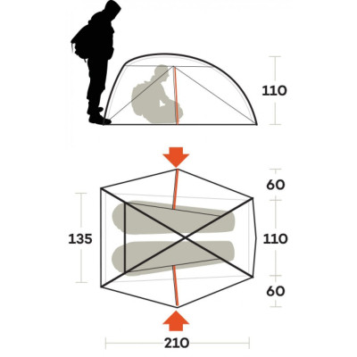 Палатка Ferrino Nemesi 2 Pro Green (91212QVVFR) (931777) Винница - изображение 2