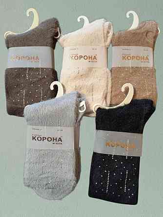 Женские теплые носочки из норки со стразами. Набор из 5 шт. Корона Норка Киев