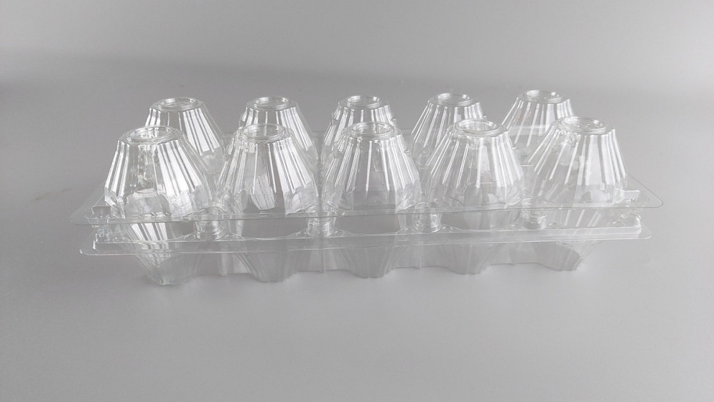 Упаковка для куриных яиц 10 ячеек облегченные ПРОЗРАЧНАЯ (50 шт) Харьков - изображение 3