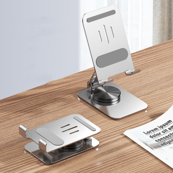 Підставка під телефон, для смартфона або планшета складна, настільна, металева до 12 дюймів, срібляста Кам'янець-Подільський