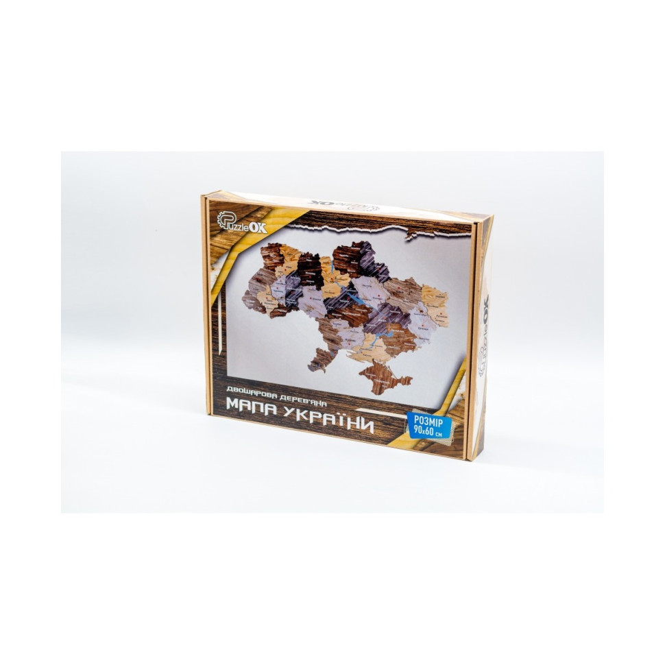 Дерев'яний пазл "Мапа України" Арт-90609, 60х90 см Вінниця - фото 3