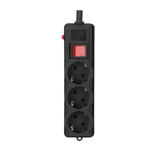 Фільтр мережевий 3 розетки 1,8 м чорний SPG3-G-6B-PRO PRO Gembird Житомир - фото 1