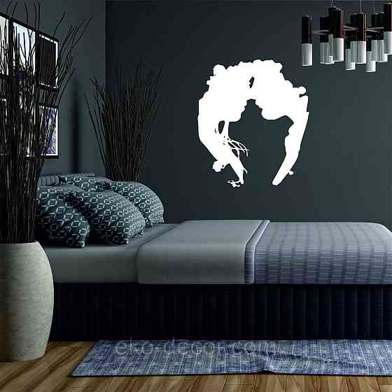 Декоративне настінне 3D Панно «Силует пари», Декор на стіну з об'ємом 110*95 см, Білий Київ