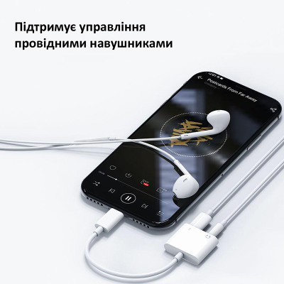 Перехідник Lightning to 3.5mm/Lightning 2LT-WH-BP Orico (CA912797) Вінниця - фото 6