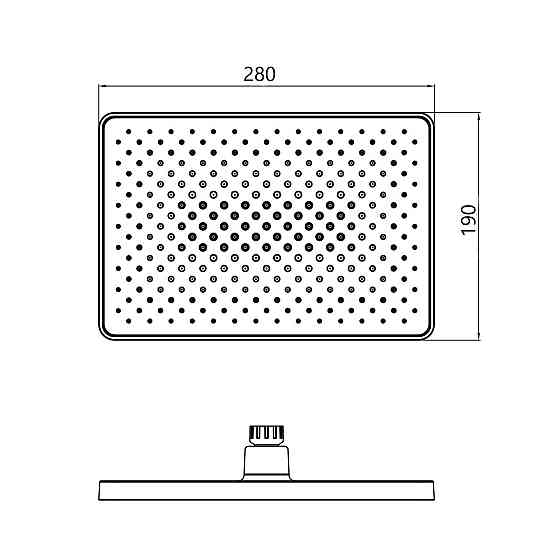 Лійка для верхнього душу Qtap Hlavova 280x190 мм прямокутна QTHLA107CRM45946 Chrome Київ