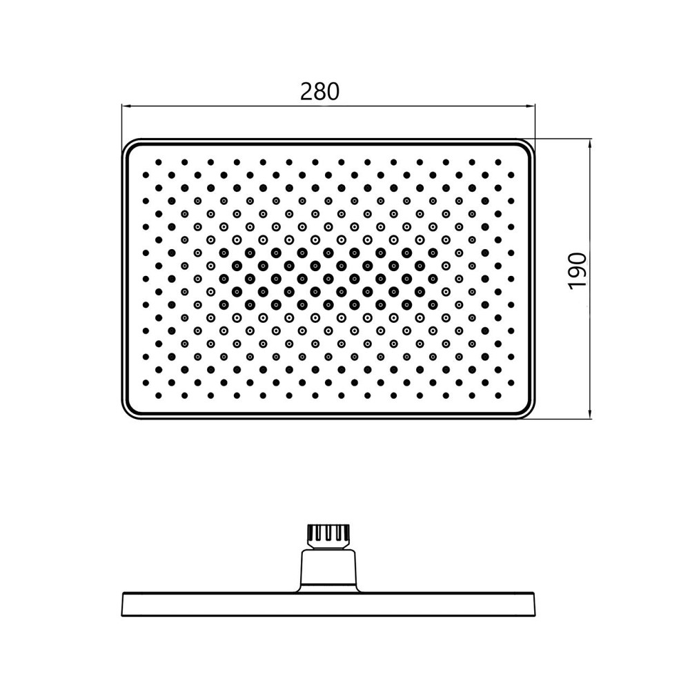 Лейка для верхнего душа Qtap Hlavova 280x190 мм прямоугольная QTHLA107CRM45946 Chrome Киев - изображение 2
