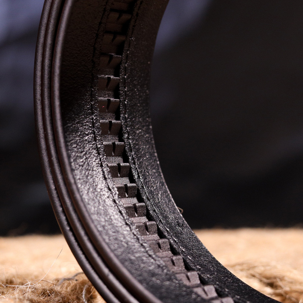 Ремень для мужчин из натуральной кожи Vintage 21479 Коричневый Киев - изображение 9