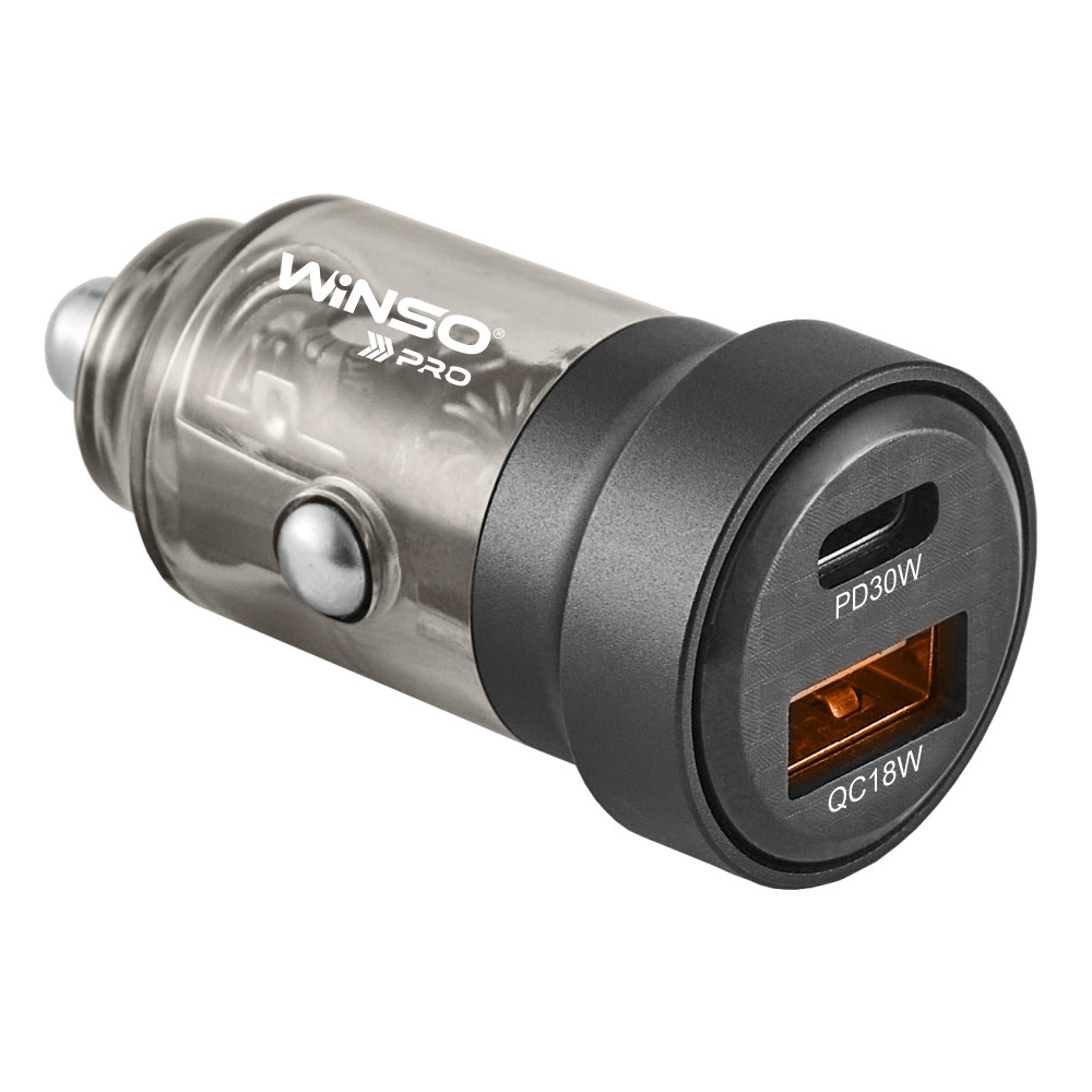 Автомобильное зарядное устройство Winso Pro 30W 1xUSB-C+1xUSB-A Львов - изображение 1