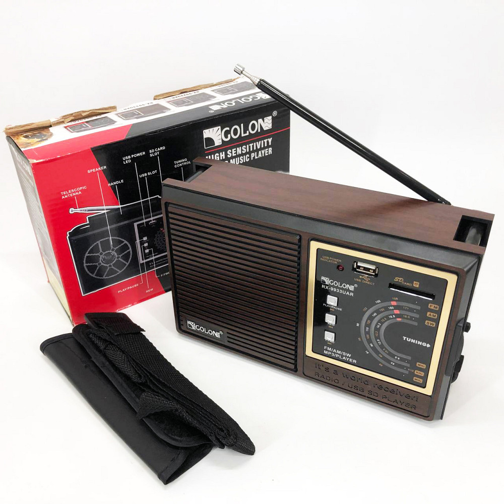 Ретро радіоприймач аналоговий GOLON RX-9933UAR, Стаціонарний радіоприймач, Радіо на кухню UZ-75 Львів - фото 2