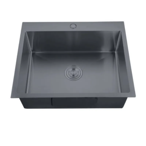 Мийка Zerix ZH5045-215 Nano-Black (3.0/0.8) з нерж. сталі (MX1580) Київ