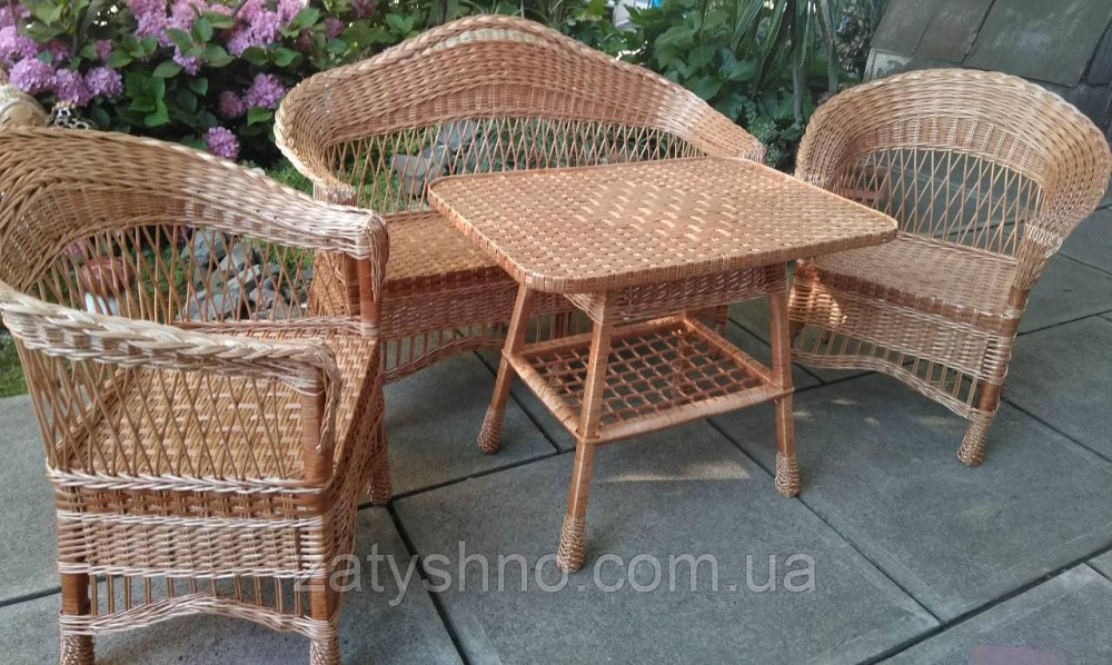 Набір плетених меблів з лози для відпочинку Київ - фото 1