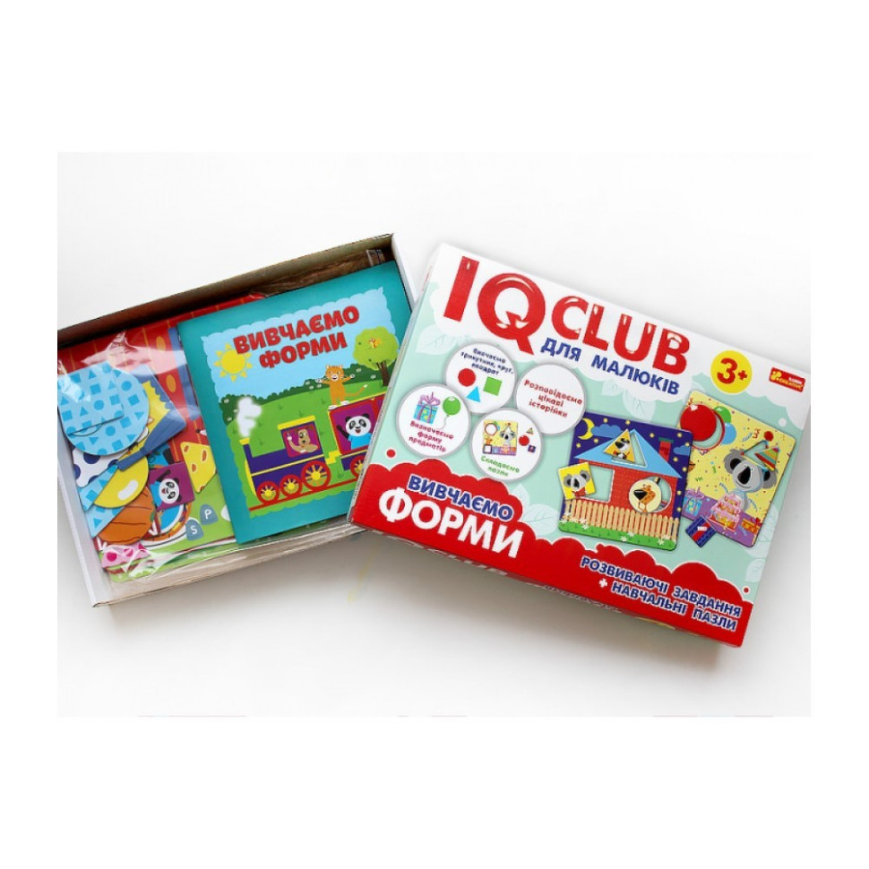 Навчальні пазли Вивчаємо форми.IQ-club для малюків 13203007, 6 карт у наборі Вінниця - фото 5