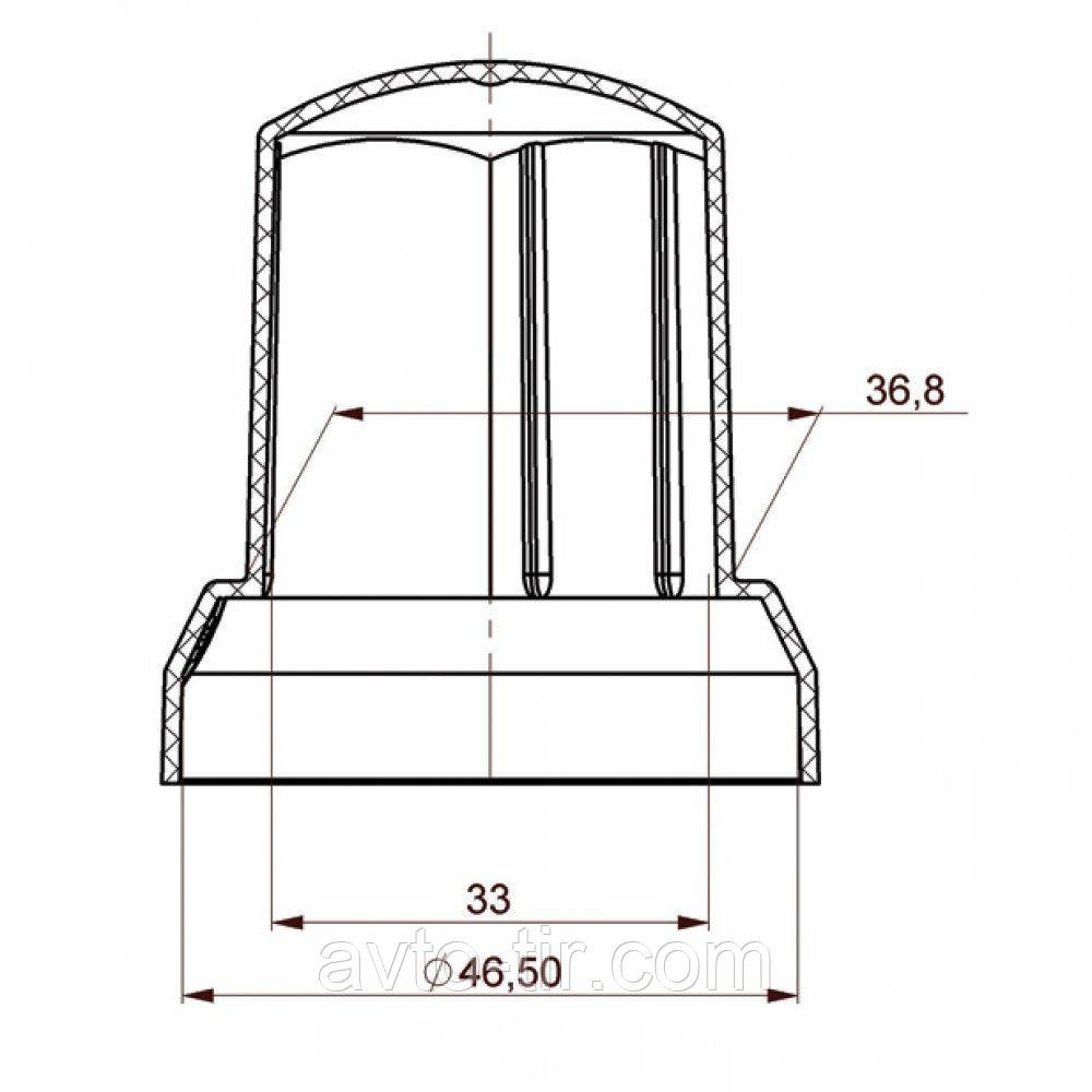 Ковпачок пластиковий на гайку 33 мм помаранчевий високий Луцк - изображение 2