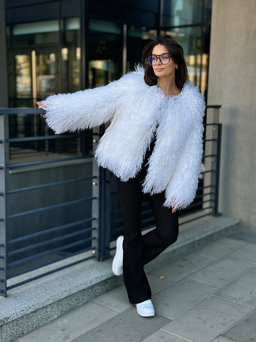 Шуба из ламы Белый 50/52 Харьков - изображение 1