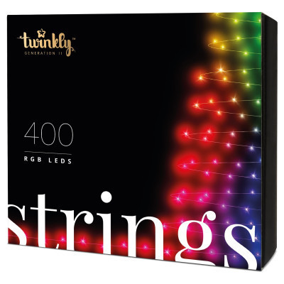 Гирлянда Twinkly Smart LED Strings RGB 400, BT + WiFi, Gen II, IP44 кабель че (TWS400STP-BEU) Винница - изображение 1