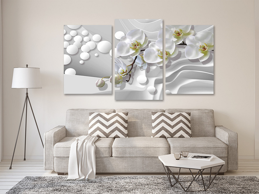 Модульна картина у вітальню/ спальню Орхідеяі Art-571_3 100x150 см Київ - фото 2