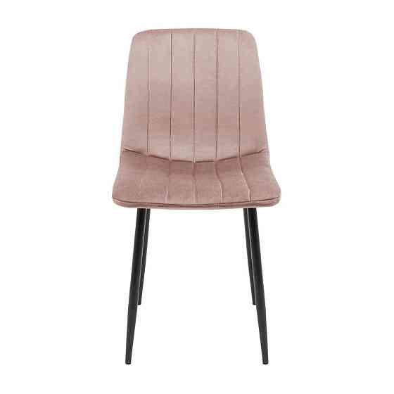 Стілець крісло м'який FuryDesign Malcolm 22 чорні ніжки Рожевий Київ