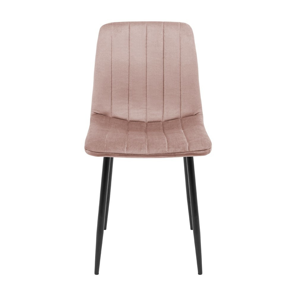 Стілець крісло м'який FuryDesign Malcolm 22 чорні ніжки Рожевий Київ - фото 2