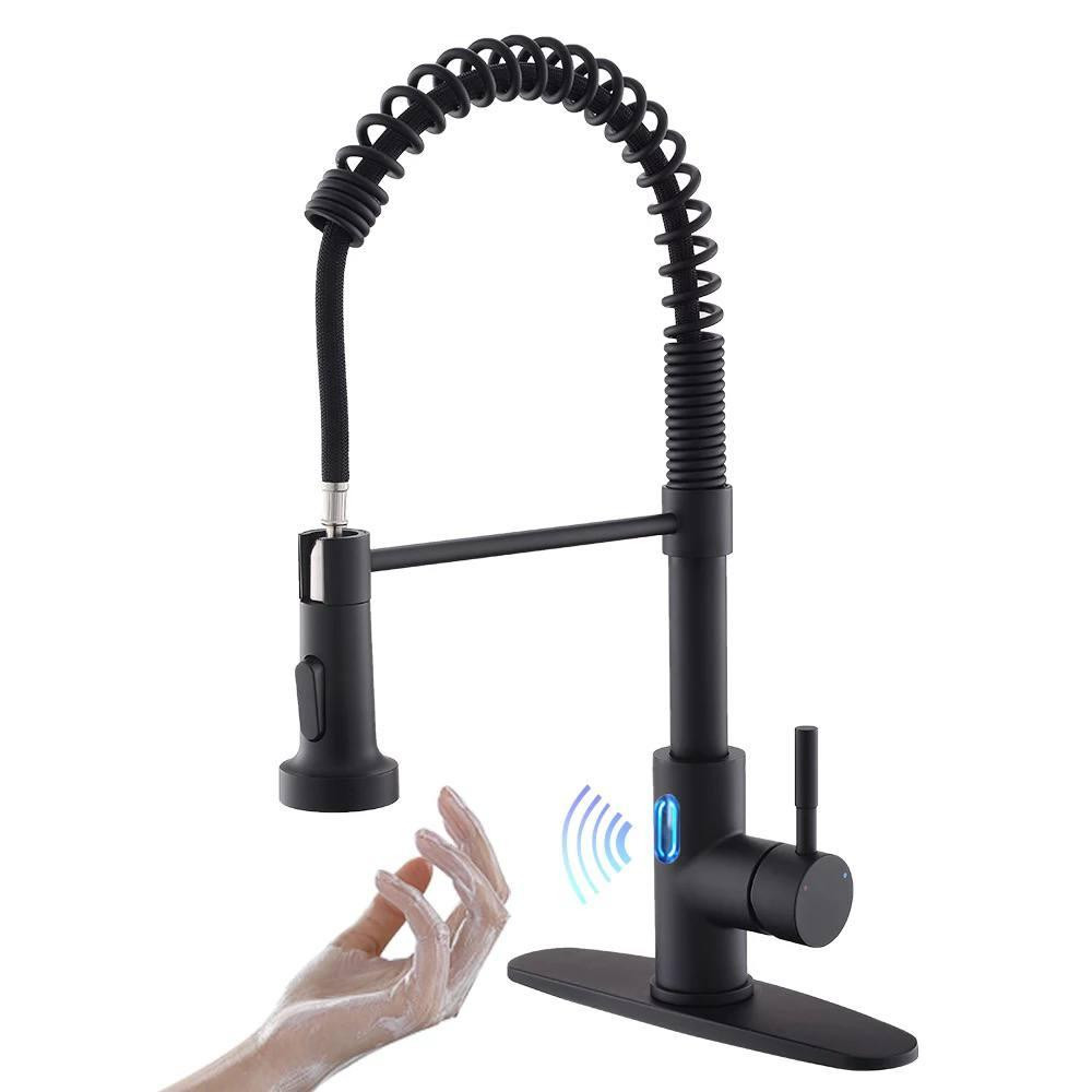 Розумний сенсорний кухонний змішувач WanFan зі світлодіодним краном, пружиною та висувною розпилювальною головкою Кам'янець-Подільський - фото 4