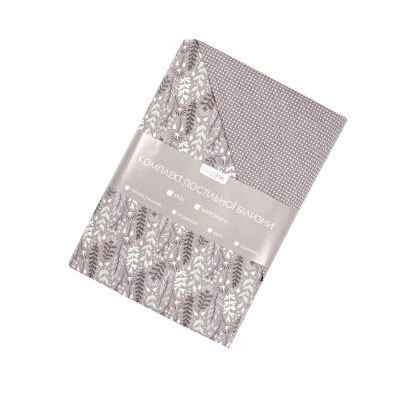 Постельное белье Home Line Цветение трав/пшено серо-лиловый, бязь, полуторный (181397) Винница - изображение 3