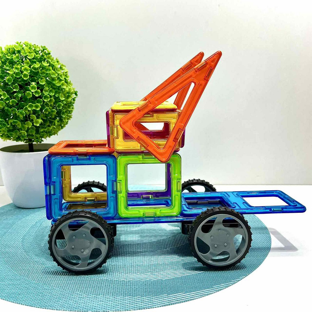 Конструктор магнітний Limo Toy Транспорт 87 деталей (LT3003) Чернигов - изображение 2