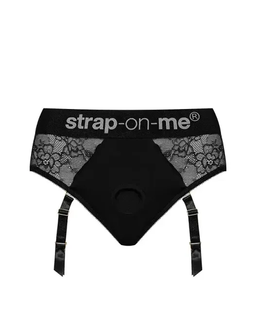 Мереживні трусики для страпона з підв’язками для панчіх Strap-On-Me DIVA HARNESS - L Львів - фото 3