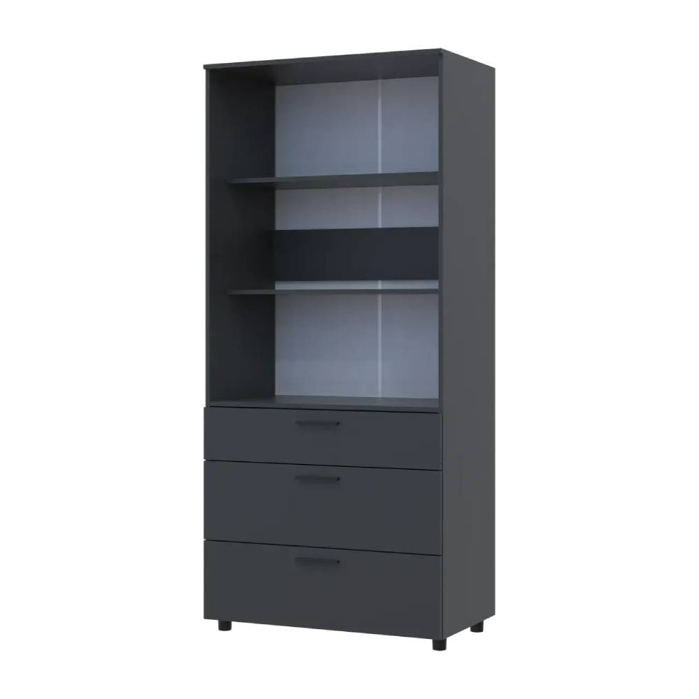 Шкаф для одежды Doros Торн Антрацит 2 ДСП/3Ш (полки) 90х51.6х200 (DRS-012072) Львов - изображение 3