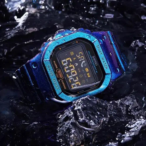 Чоловічий годинник із пластиковим ремінцем SKMEI 1629GTPL, Годинники HD-757 для чоловіка Київ - фото 5