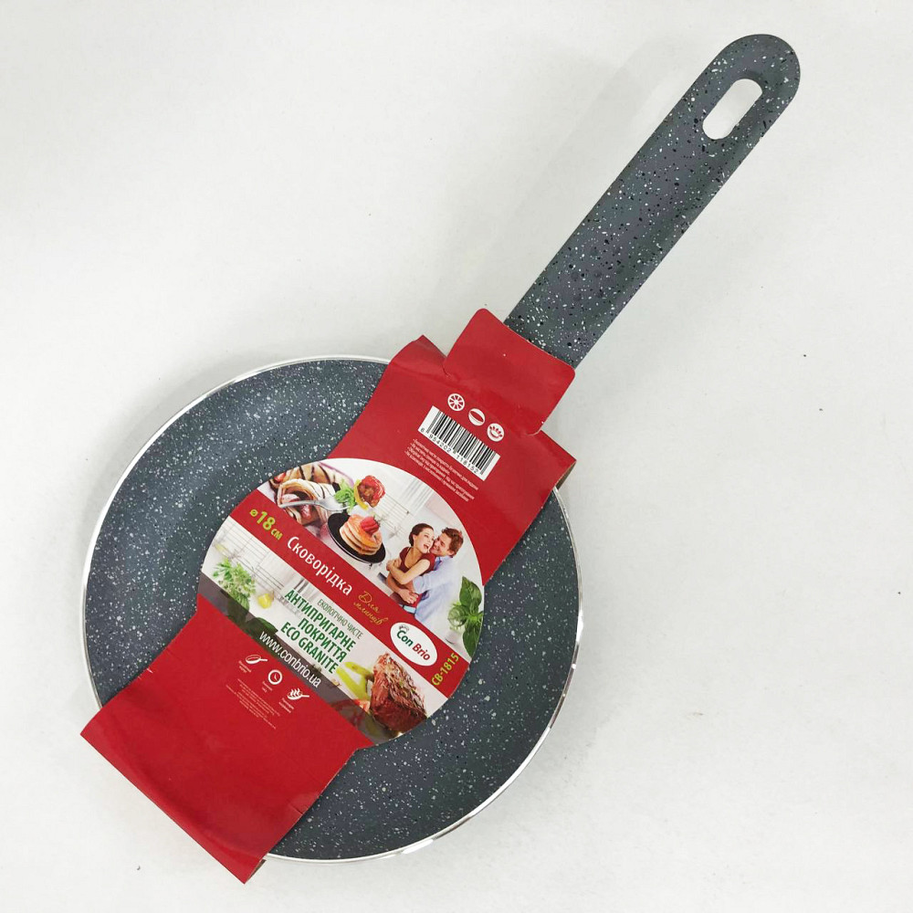 Алюмінієва пательня з антипригарним покриттям Con, Пательня для кухаря, Якісні кухонні пательні AZ-37 Львів - фото 6