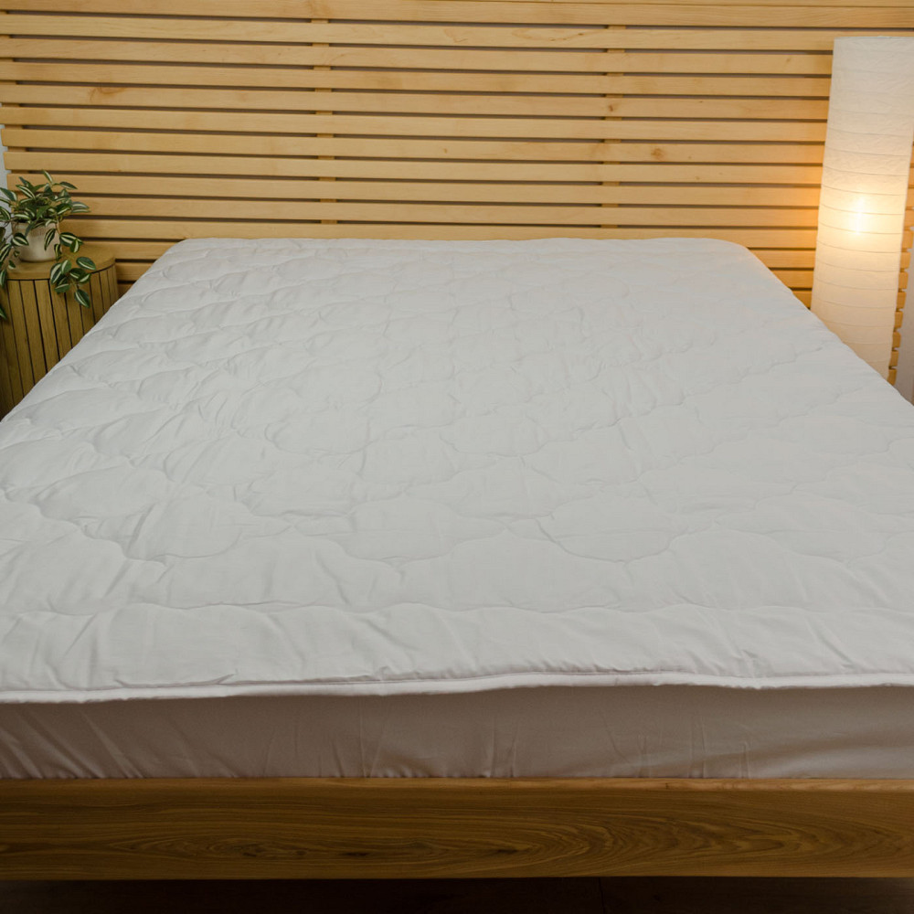 Одеяло конопляное летнее Сатин Белый YouStar полуторный 140х210 см (Белый) Сумы - изображение 1