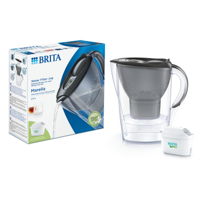 Фильтр-кувшин Brita Marella Memo MXPro 2.4л (1.4л води) з фільтр-картриджем, графіт (1052794) Винница - изображение 6