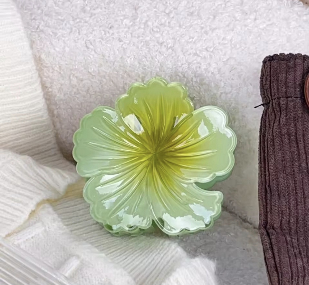 Заколка-крабік квітка Салатовий Смела - изображение 2