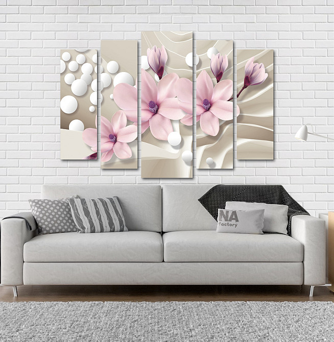 Модульна картина Абстракція Квіти Art-55_5 Київ - фото 2