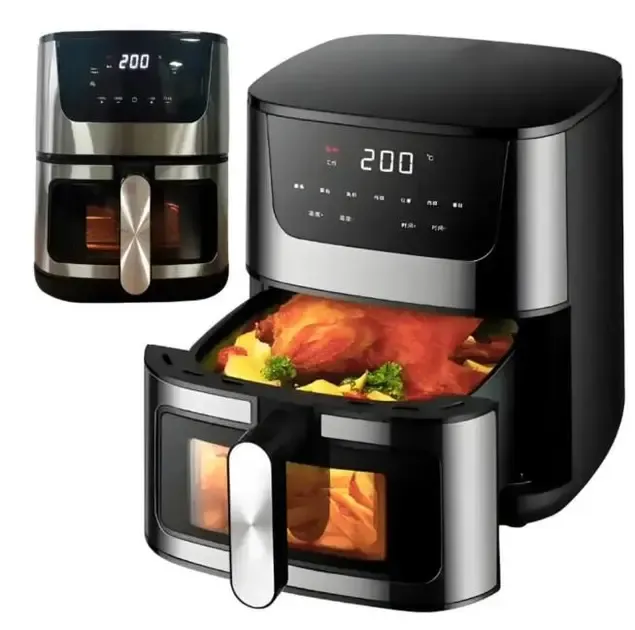 Аэрогриль Rainberg RB 2268 4200W аэрофритюрница безмасляная для приготовления без масла с регулировкой температуры 8 л Коломия - фото 1