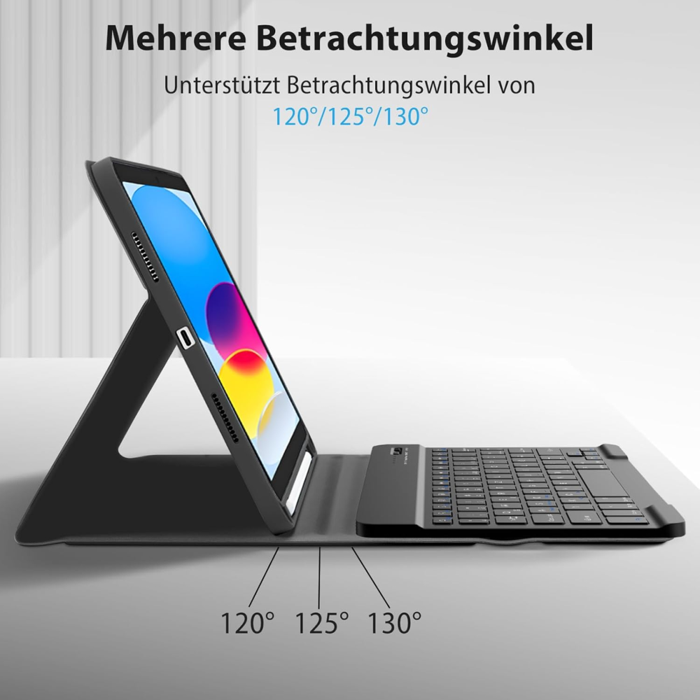 Чехол-клавиатура для iPad 10-го поколения 10.9 дюймов 2022 года, с Bluetooth клавиатурой, с держателем для стилус для iPad 10-го Киев - изображение 5
