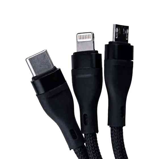 Smartx Кабель для зарядки 3-in-1 microUSB/Type-C/Lightning Коломыя