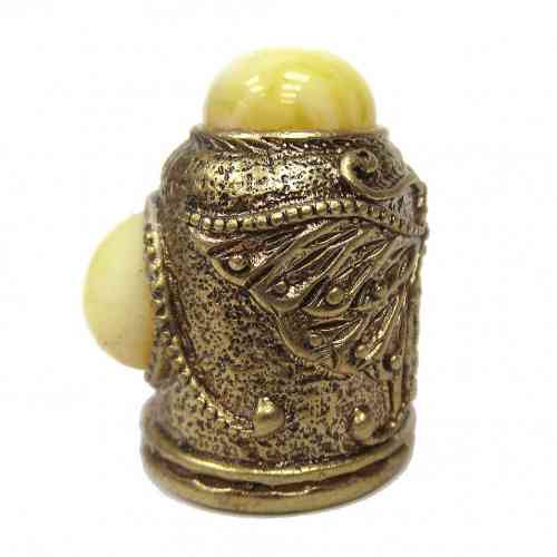 Наперсток бронза з бурштином Метелик Київ